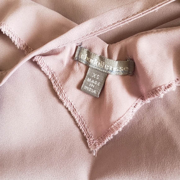 Charlotte Russe Light Purple V Neck Open Tie Flare Sleeve Blouse Size XS - Picture 4 of 6